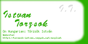 istvan torzsok business card